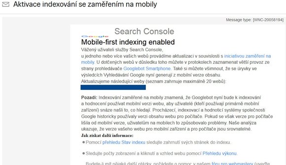Aktivace indexování
